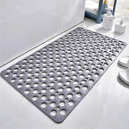Square Non-slip Bathroom Mat With Suction Cup And Round Hole Design Shower Anti-fall Household Shower Massage Quick Drainage Mat